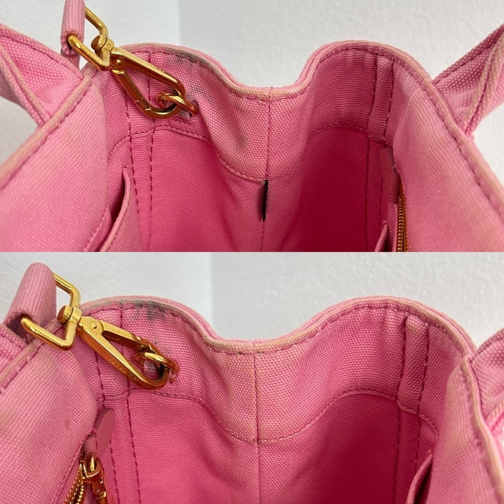💯Authentic Prada  Canapa Pink Tote Bag🍀 - Picture 14 of 16